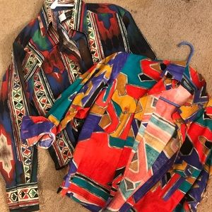 Vintage button down set